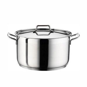 Stainless Steel Stock Pot Covered Coockware Induction Compatible Oven Safe 7 Qt